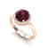 2.70 CTW Garnet & Micro Pave VS/SI Diamond Ring - 2
