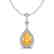 2.25 CTW Citrine & Micro Pave VS/SI Diamond Necklace - 2