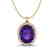 2.75 CTW Amethyst & Micro VS/SI Diamond Halo Solitaire