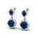 7 CTW Sapphire & Micro Pave VS/SI Diamond Earrings