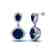 7 CTW Sapphire & Micro Pave VS/SI Diamond Earrings - 2