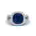 3.15 CTW Sapphire & Micro VS/SI Diamond Ring 18K White