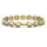 13.19 CTW Opal & Diamond Halo Bracelet 10K Yellow Gold - 2