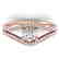1.05 CTW Certified VS/SI Diamond Art Deco Ring 18K Rose