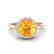 2 CTW Citrine & Micro VS/SI Diamond Ring Designer Halo
