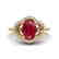 2 CTW Ruby & Micro Pave VS/SI Diamond Ring 10K Yellow