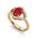 2 CTW Ruby & Micro Pave VS/SI Diamond Ring 10K Yellow - 2