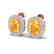6 CTW Citrine & Micro Pave VS/SI Diamond Halo Earrings
