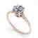 1.0 CTW Certified VS/SI Diamond Ring 14K Rose Gold - 2