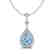 2.25 CTW Sky Blue Topaz & Micro Pave VS/SI Diamond - 2