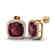 12 CTW Garnet & Micro Pave Halo VS/SI Diamond Earrings - 2