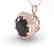 1.50 CTW Black Certified Diamond Necklace 14K Rose Gold