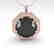 1.50 CTW Black Certified Diamond Necklace 14K Rose Gold - 2