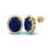 6 CTW Sapphire & Micro Pave VS/SI Diamond Earrings Halo - 2
