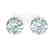 4 CTW Aquamarine Designer Solitaire Stud Earrings 18K