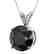 2.09 CTW Fancy Black VS Diamond Solitaire Necklace 10K - 2