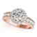 1.85 CTW Certified VS/SI Diamond Solitaire Halo Ring