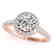 1.5 CTW Certified VS/SI Diamond Solitaire Halo Ring 14K