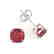 4 CTW Cushion Cut Pink Tourmaline Solitaire Stud - 2