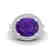 4 CTW Amethyst & Micro Pave VS/SI Diamond Ring 18K - 2