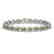 10.54 CTW Tourmaline & Diamond Halo Bracelet 10K White