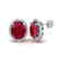 6 CTW Ruby & Micro Pave VS/SI Diamond Earrings Halo 18K - 2