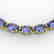 40 CTW Tanzanite Eternity Tennis Necklace 14K Yellow