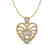 3 CTW Micro Pave VS/SI Diamond Heart Necklace 14K