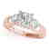 1.35 CTW Certified VS/SI Princess Cut Diamond 3 Stone - 2