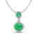 3.50 CTW Emerald & Micro VS/SI Diamond Necklace