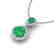 3.50 CTW Emerald & Micro VS/SI Diamond Necklace - 2
