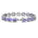 19.14 CTW Tanzanite & Diamond Halo Bracelet 10K White - 2