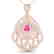 2 CTW Pink Sapphire & Micro Pave VS/SI Diamond Necklace