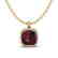 6 CTW Garnet & Micro Pave Halo VS/SI Diamond Necklace - 2