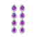 7.85 CTW Amethyst & Diamond Halo Earrings 10K White