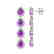 7.85 CTW Amethyst & Diamond Halo Earrings 10K White - 2