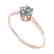 0.51 CTW VS/SI Diamond Art Deco Ring 14K Rose Gold - 2