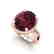 10 CTW Garnet & Micro Pave VS/SI Diamond Halo Ring 14K - 2