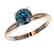 1.26 CTW Certified Intense Blue SI Diamond Solitaire - 2