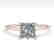 1.0 CTW VS/SI Princess Diamond Art Deco Ring 14K Rose