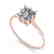 1.0 CTW VS/SI Princess Diamond Art Deco Ring 14K Rose - 2