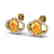 3.50 CTW Citrine & Micro Pave VS/SI Diamond Earrings