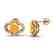 3.50 CTW Citrine & Micro Pave VS/SI Diamond Earrings - 2