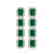12.33 CTW Emerald & Diamond Halo Earrings 10K White