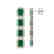12.33 CTW Emerald & Diamond Halo Earrings 10K White - 2