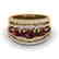 2.25 CTW Garnet & Micro Pave VS/SI Diamond Designer
