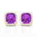 6 CTW Amethyst & Micro Pave VS/SI Diamond Halo