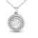 1 CTW Micro Pave VS/SI Diamond Solitaire Necklace Halo