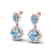 7 CTW Sky Blue Topaz & Micro VS/SI Diamond Earrings