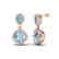 7 CTW Sky Blue Topaz & Micro VS/SI Diamond Earrings - 2